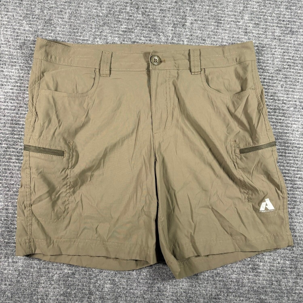 Eddie Bauer First Ascent Shorts Womens 12 Brown Excellent Cargo Hiking Outdoor